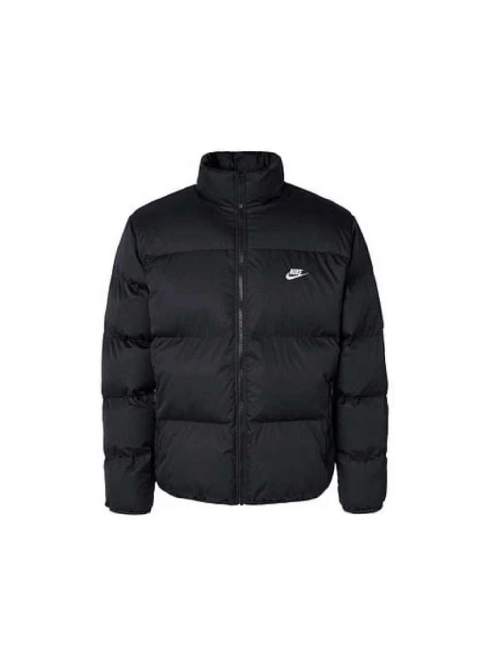 Nike Men's Black Sportswear Puffer Jacket - Insulated Zip-Up